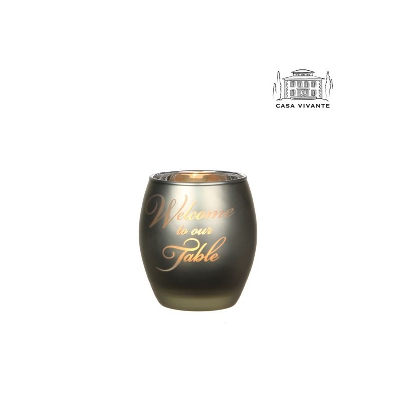 Large Champagne Colored Candle Holder AmagicTree.com