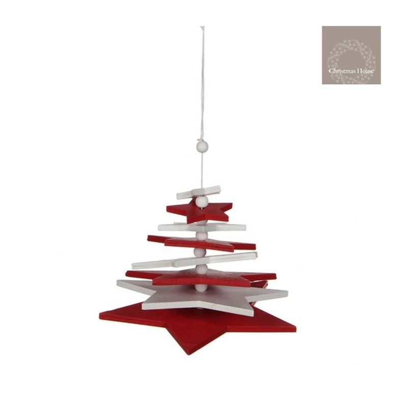 White and Red Hanging Christmas Tree AmagicTree.com