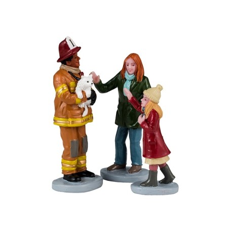 Lemax 42325 Fireman To The Rescue Set Of 3 AmagicTree.com