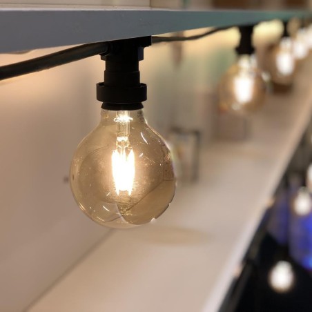 Party Light Chain with 8 E27 5m Extendable Lamp Holders AmagicTree.com