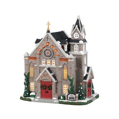 St. Luke'S Church With Power Supply Ref. 35055 - Lemax