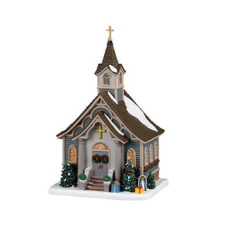 Small Town Church With Power Supply Ref. 35066 - Lemax