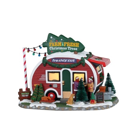 Farm Fresh Christmas Trees With Power Supply Ref. 25928 - Lemax