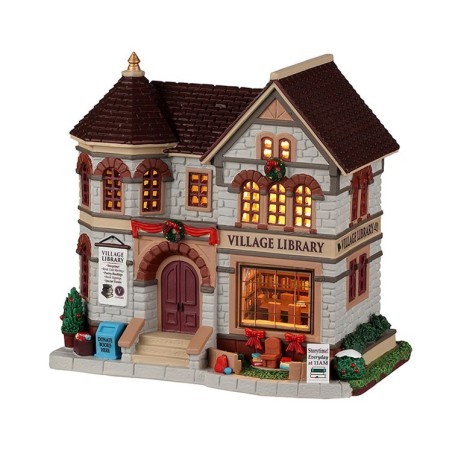 Village Library With Power Supply Ref. 25889 - Lemax