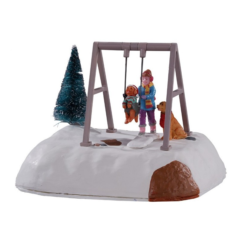 Puppy Gets A Swing Ride B/O 4.5V Ref. 14836 - Lemax