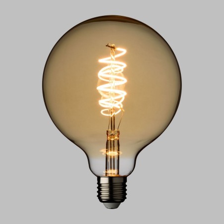 E27 Vintage Globe Light Bulb Ø 125 Warm White 4W Spiral AmagicTree.com