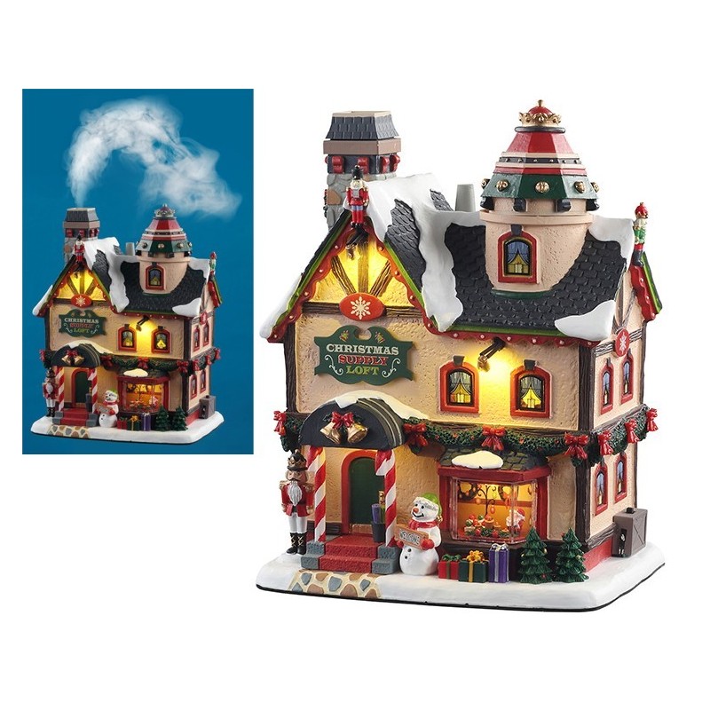 Lemax 15741 Christmas Supply Loft Effetto Fumo con Alimentatore AmagicTree.com