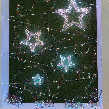 3D Star Brown Ø 35cm HDM 800 MicroLED MULTIFLASH RGB AmagicTree.com