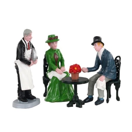 Lemax 02925 CafÃ© Society Set of 4 AmagicTree.com