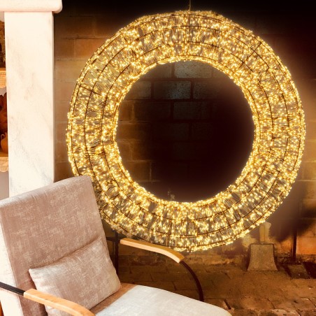 3D Crown Brown Ø 75cm HDM 6000 MicroLED WARM WHITE and COLD WHITE AmagicTree.com