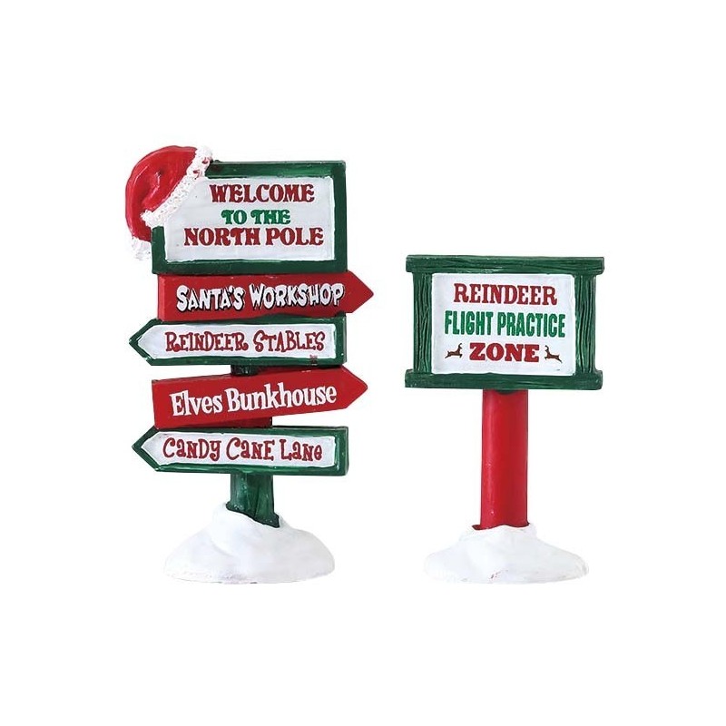 North Pole Signs Set Of 2 Ref. 74325 - Lemax