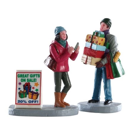 Lemax 82584 Shopping Teamwork AmagicTree.com