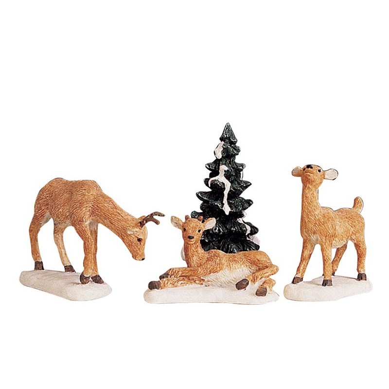 Lemax 92299 Dad and Fawns Set of 4 AmagicTree.com