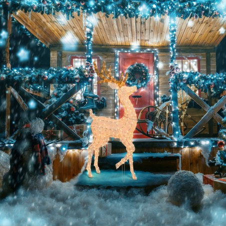 3D reindeer H160cm raised paw LHC 380 LED series AmagicTree.com