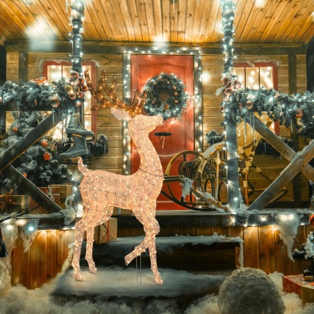 3D reindeer H160cm raised paw LHC 380 LED series AmagicTree.com