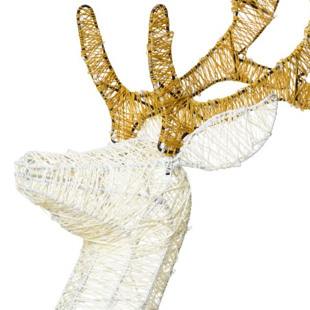 3D reindeer H160cm head rotated to the right LHC 380 LED series AmagicTree.com