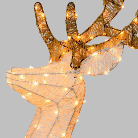 3D reindeer H160cm head rotated to the right LHC 380 LED series AmagicTree.com