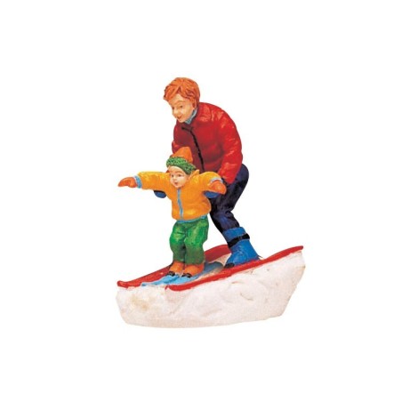 Lemax 62169 Father & Son Skiing AmagicTree.com