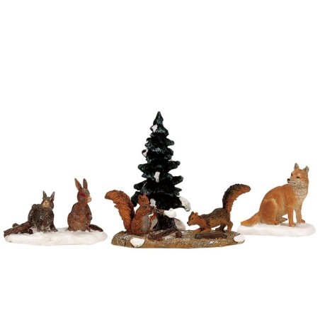 Lemax 12516 Woodland Animals Set of 4 AmagicTree.com