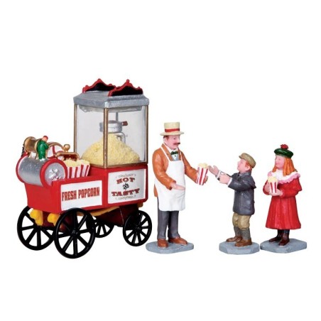Lemax 02832 Popcorn Seller Set of 4 AmagicTree.com