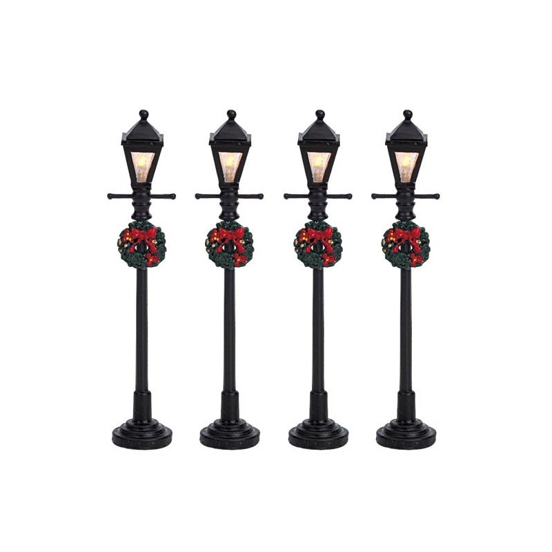 Lemax 64498 Gas Lantern Street Lamp Set of 4 AmagicTree.com