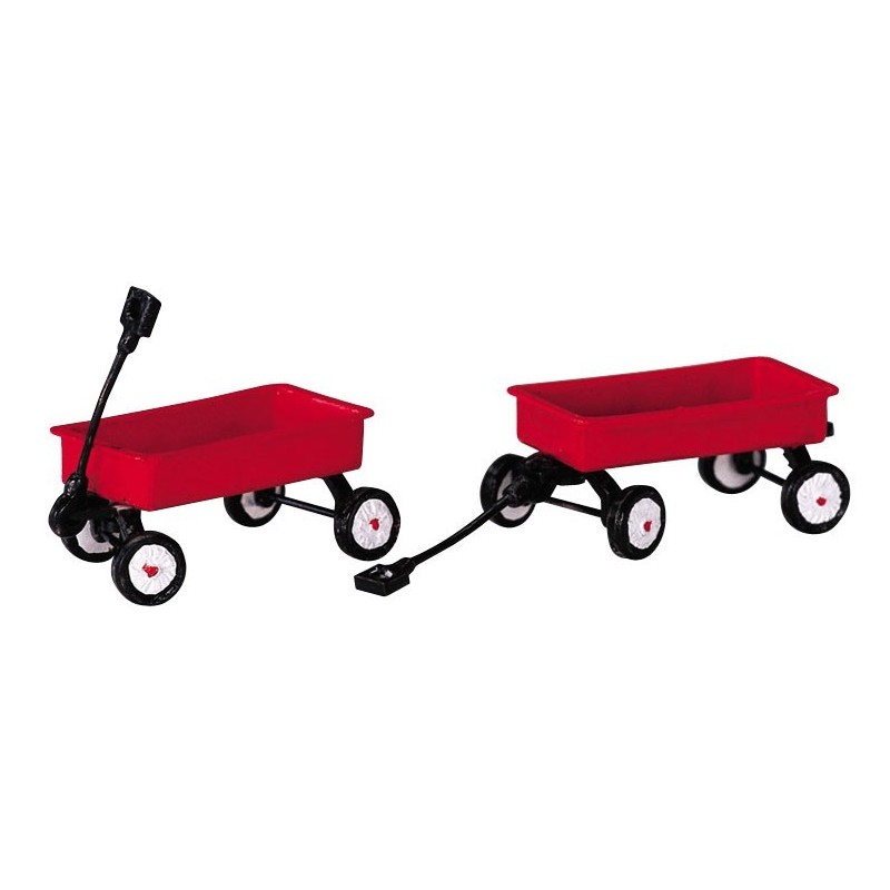 Red Wagons Set of 2  - Lemax