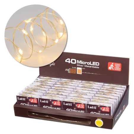 Chain of 40 WARM WHITE MicroLED Fixed light AmagicTree.com