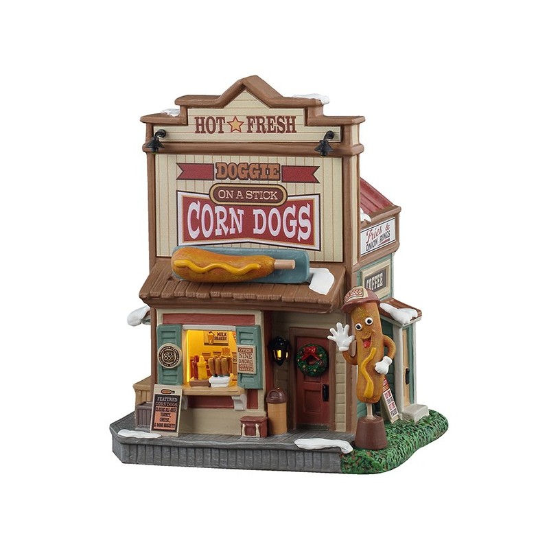 Doggie On A Stick Corn Dogs With Power Supply 4.5V Ref. 55333 - Lemax