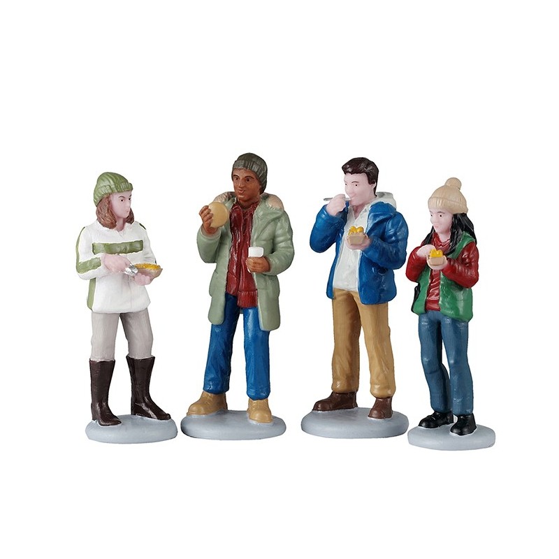Food Truck Patrons Set Of 4 Cod. 52530 - Lemax
