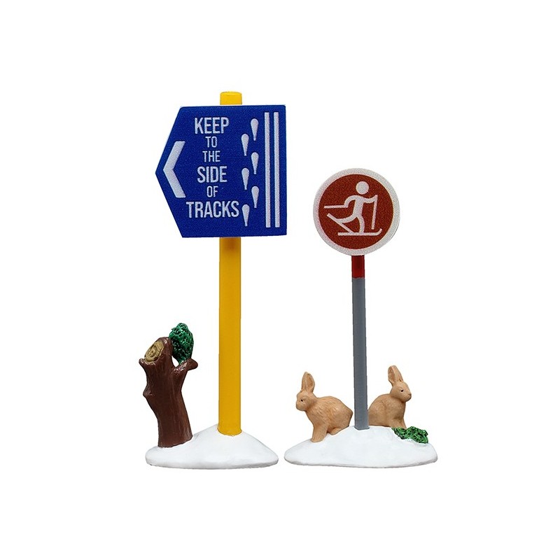 Cross Country Ski Sign Set Of 2 Ref. 54468 - Lemax