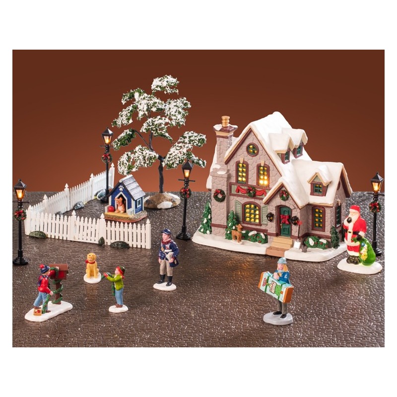 White Christmas Set With Power Supply 4.5V Ref. 56671 - Lemax