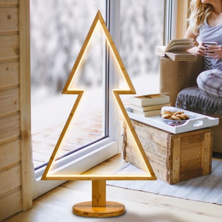 Fir Christmas Tree with Base H90cm WARM WHITE LED AmagicTree.com
