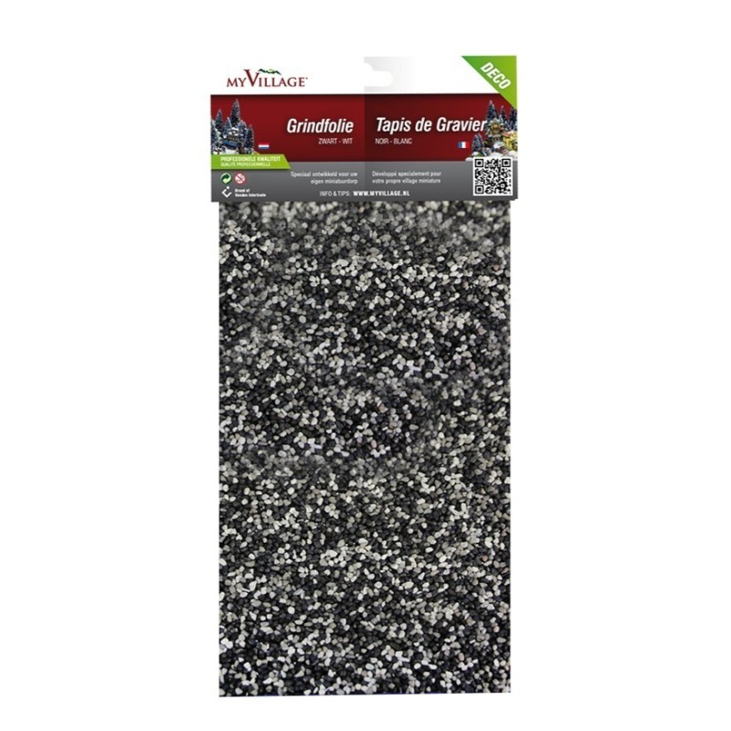 Gravel (in Sheets) White-Black 30 x 14 cm MyVillage