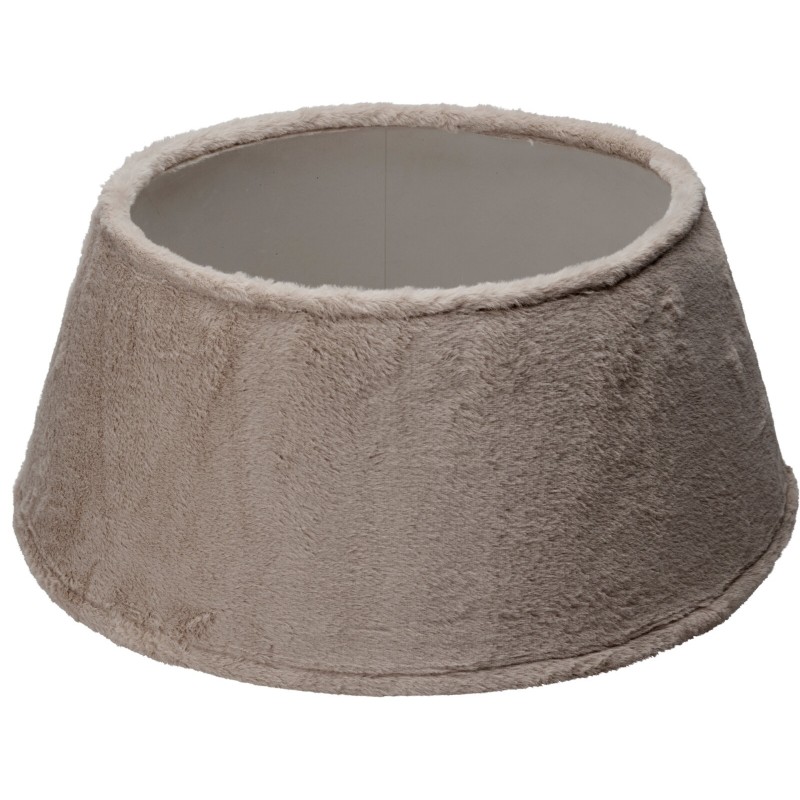 Faux Fur Christmas Tree Cover Taupe 55 Cm