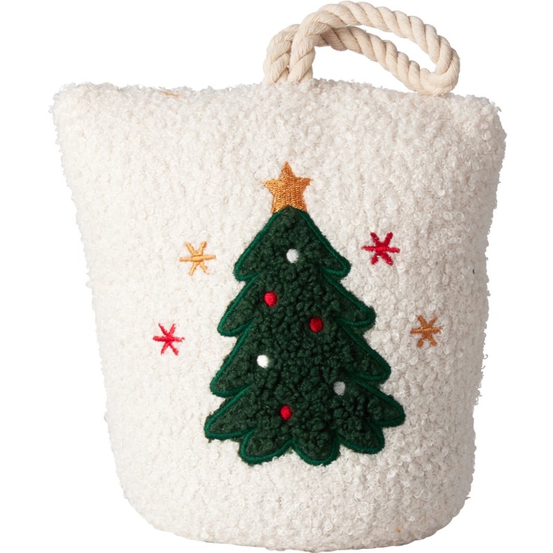 Teddy Christmas Doorstop. Single Piece