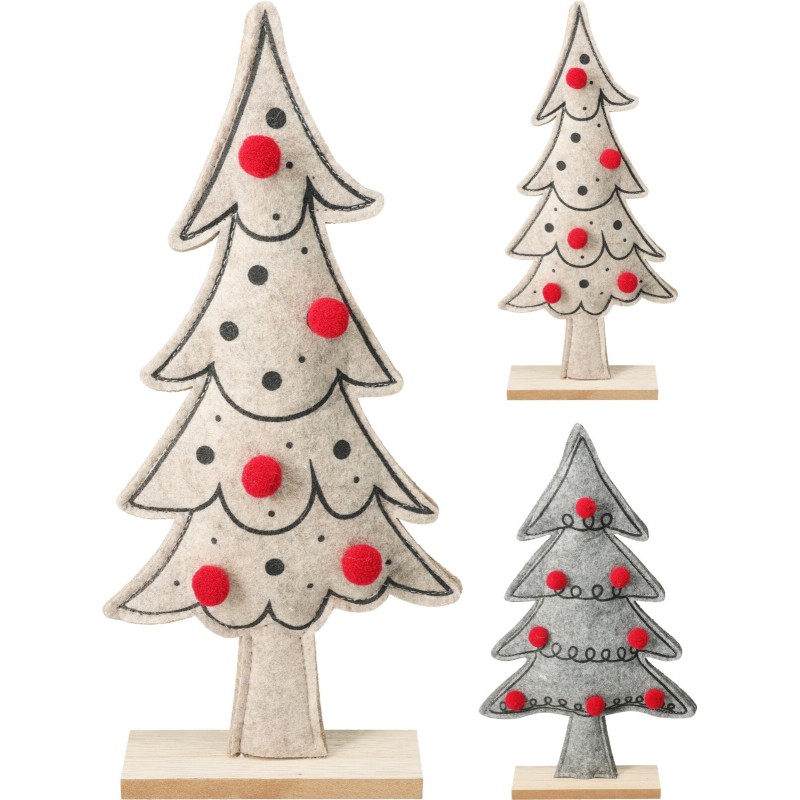 34Cm Felt Christmas Tree, Single Piece
