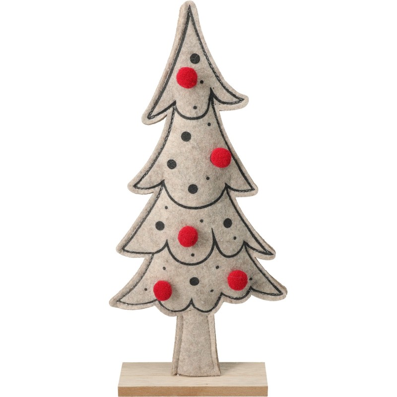 34Cm Felt Christmas Tree, Single Piece