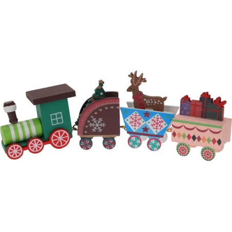 Wooden Train 20 Cm. Single Piece