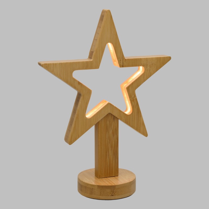 Star with Base H25cm WARM WHITE LED AmagicTree.com