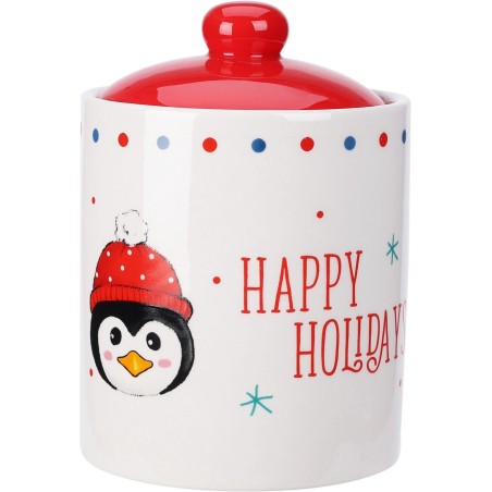 Ceramic Christmas Jar, 12X18 Cm. Single Piece