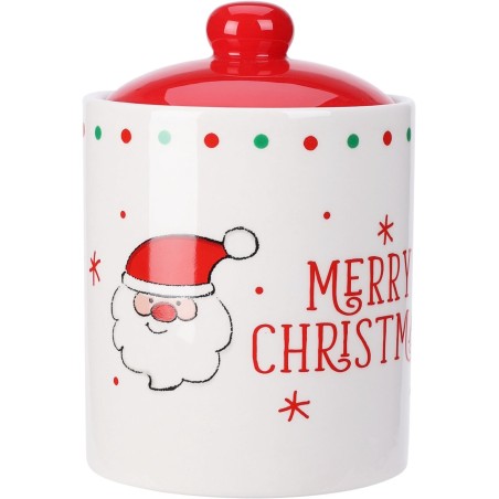 Ceramic Christmas Jar, 12X18 Cm. Single Piece