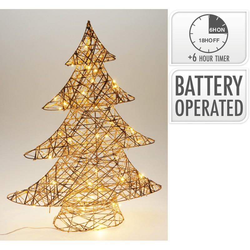 60Cm Champagne Led Christmas Tree