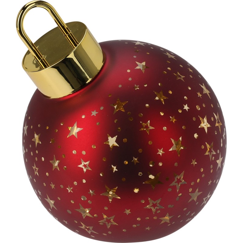 Sfera di Vetro con Led 15 Cm - Rosso