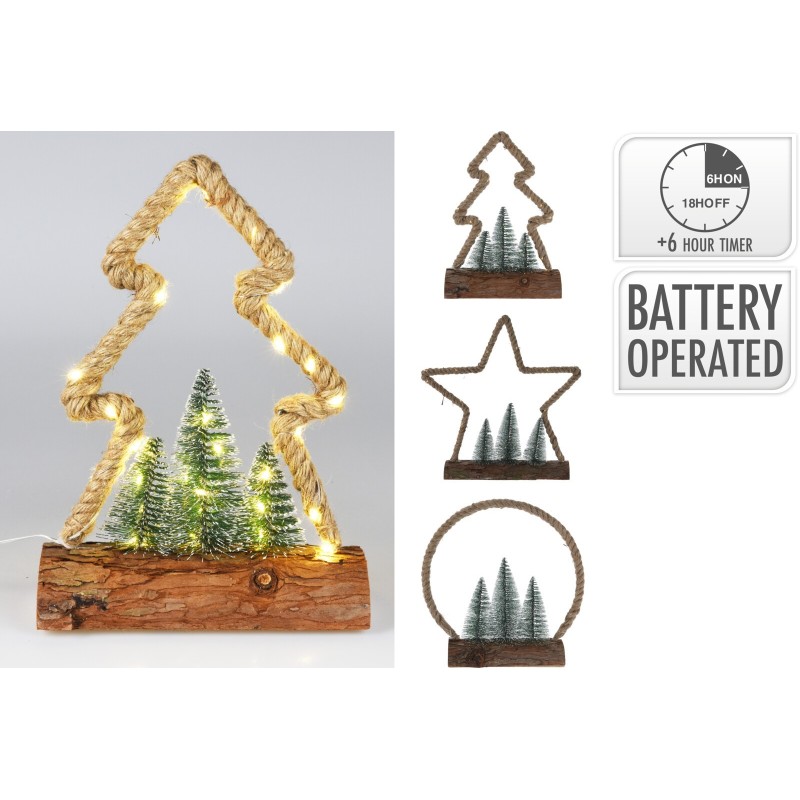 Rechargeable Led Christmas Figure 30Cm. Single Piece