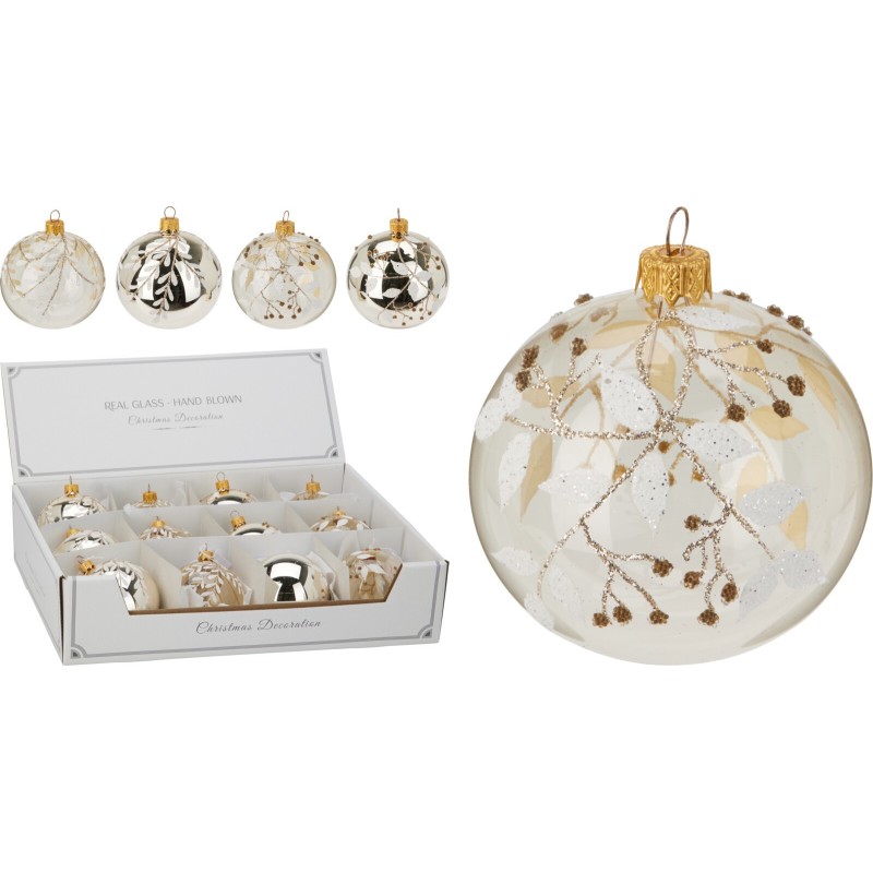 80Mm Glass Christmas Ball. Single Piece