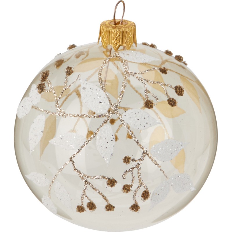 80Mm Glass Christmas Ball. Single Piece