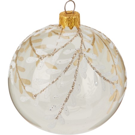 80Mm Glass Christmas Ball. Single Piece