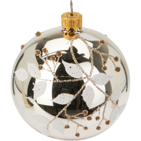 80Mm Glass Christmas Ball. Single Piece