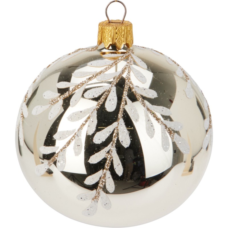 80Mm Glass Christmas Ball. Single Piece