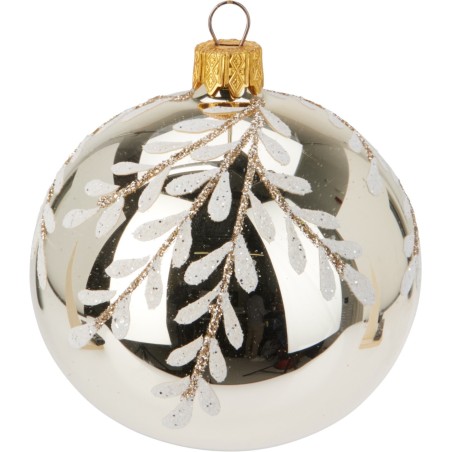 80Mm Glass Christmas Ball. Single Piece